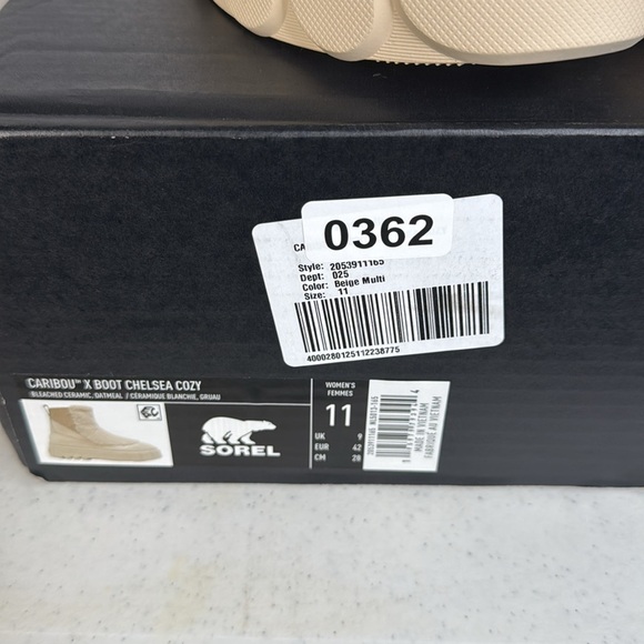SOREL Caribou X Boot Cozy Faux Shearling Trim Chelsea Boots Sz 11 - Picture 7 of 12